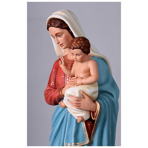 Madonna with child, 50 in, painted fibreglass statue 8