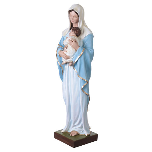 Vierge à l'enfant fibre de verre colorée 100cm 6