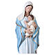 Vierge à l'enfant fibre de verre colorée 100cm s5