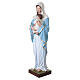 Vierge à l'enfant fibre de verre colorée 100cm s6