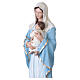 Vierge à l'enfant fibre de verre colorée 100cm s8