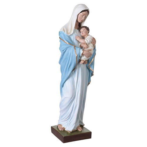Virgin Mary with baby, statue in coloured fiberglass, 100cm 9