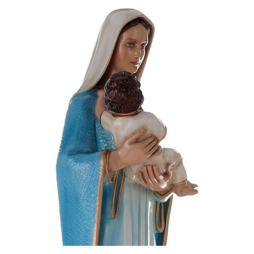 Virgin Mary with baby, statue in fiberglass, 115 cm 4