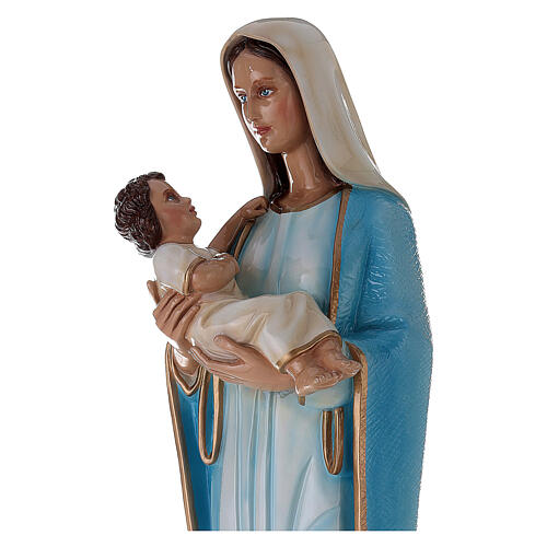 Vierge à l'enfant Jésus fibre de verre peinte 115 cm 2