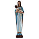 Vierge à l'enfant Jésus fibre de verre peinte 115 cm s1