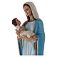 Vierge à l'enfant Jésus fibre de verre peinte 115 cm s2