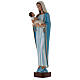 Vierge à l'enfant Jésus fibre de verre peinte 115 cm s3
