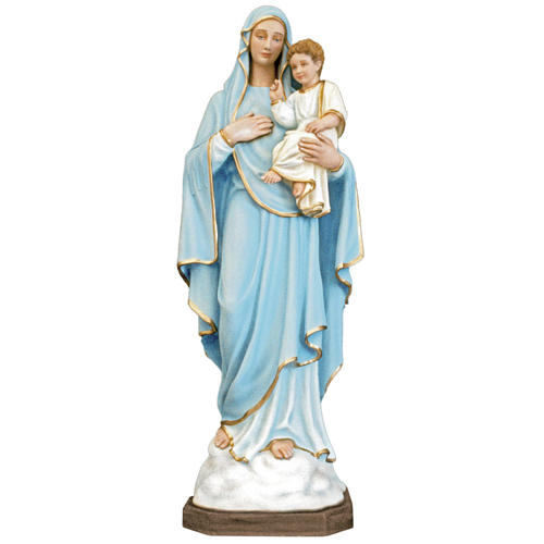 Virgin Mary with baby and light blue dress statue in fiberglass ...