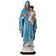 Virgin Mary with baby and light blue dress statue in fiberglass, s1