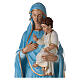 Virgin Mary with baby and light blue dress statue in fiberglass, s2