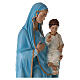 Virgin Mary with baby and light blue dress statue in fiberglass, s4