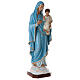 Virgin Mary with baby and light blue dress statue in fiberglass, s5