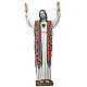 Cristo manos levantadas 170 cm belén fibra de vidrio coloreada s1