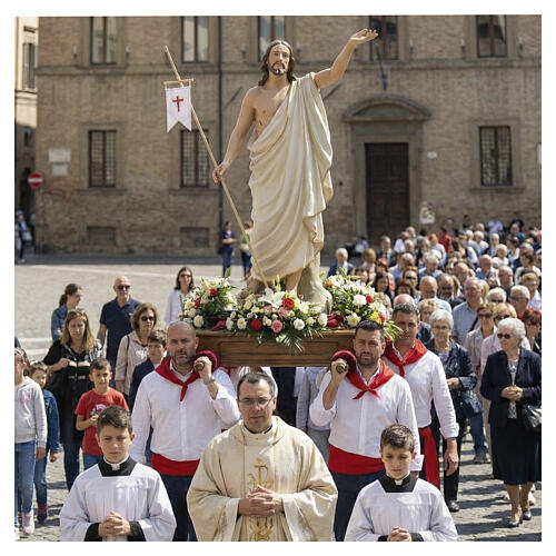 Resurrected Christ, statue in painted fiberglass, 130cm 2