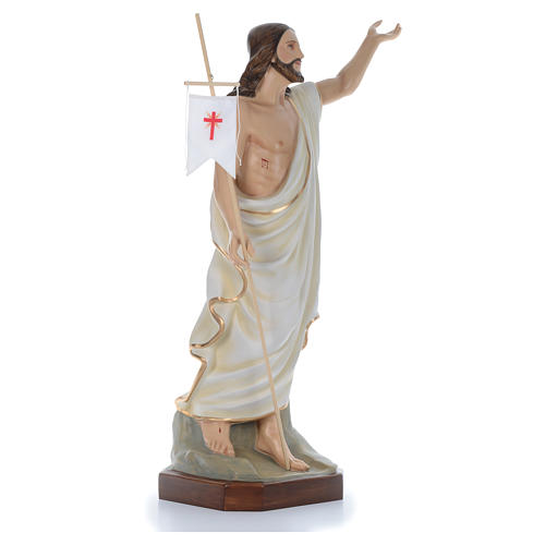 Cristo Resucitado 130 cm belén fibra de vidrio coloreada 3