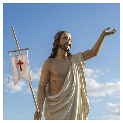 Jesus Ressuscitado 130 cm fibra de vidro pintada 3