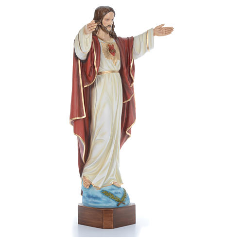 Cristo Redentor 100 cm belén fibra de vidrio coloreada 3