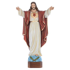 Christ rédempteur fibre de verre peint 100cm