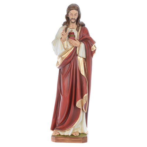 Christ Blessing, statue in painted fiberglass, 100cm 1