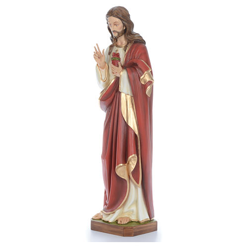 Christ Blessing, statue in painted fiberglass, 100cm 2