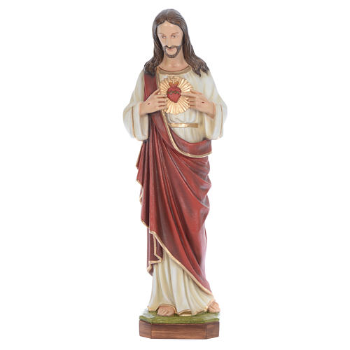 Sacred Heart of Jesus, statue in painted fiberglass, 100cm 1