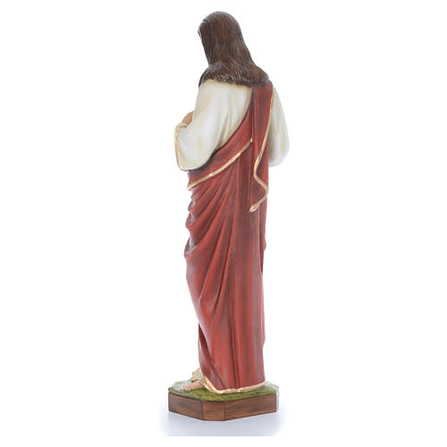 Sacred Heart of Jesus, statue in painted fiberglass, 100cm 4