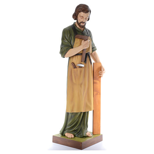 Saint Joseph the Carpenter, statue in painted fiberglass, 150cm 4