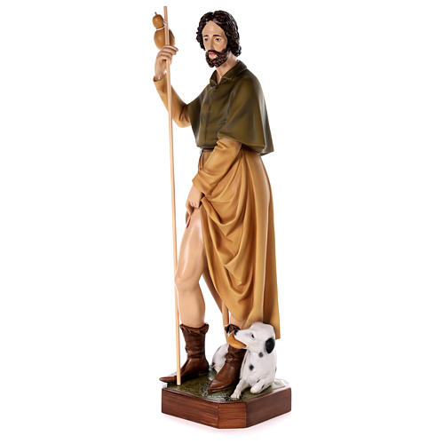 Saint Roch, statue in painted fiberglass, 100cm 3