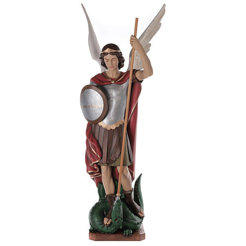 Saint Michael archangel, statue in painted fiberglass, 180cm 1