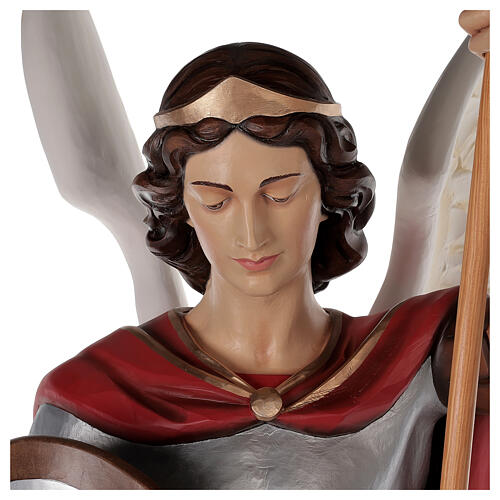 Saint Michael archangel, statue in painted fiberglass, 180cm 2