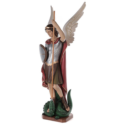 Saint Michael archangel, statue in painted fiberglass, 180cm 4