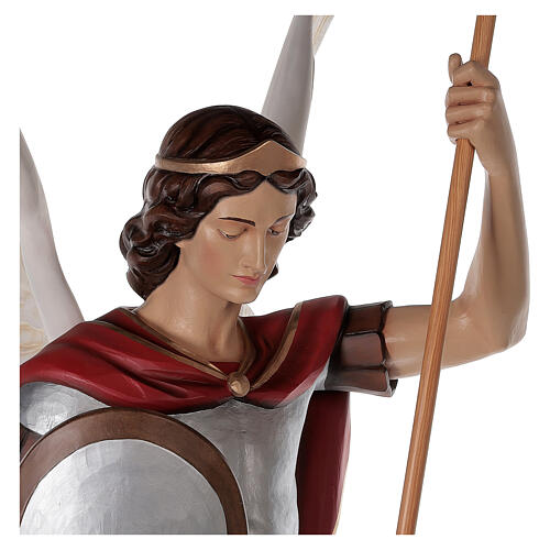 Saint Michael archangel, statue in painted fiberglass, 180cm 6