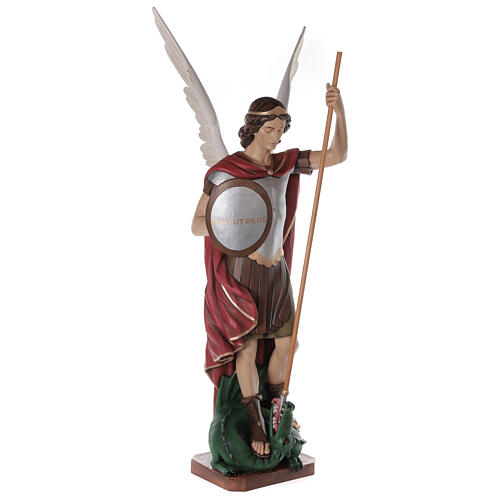 Saint Michael archangel, statue in painted fiberglass, 180cm 8