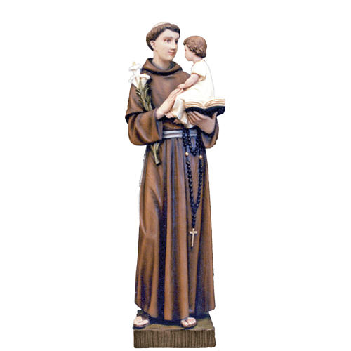Saint Anthony of Padua, statue in painted fiberglass, 65cm 1