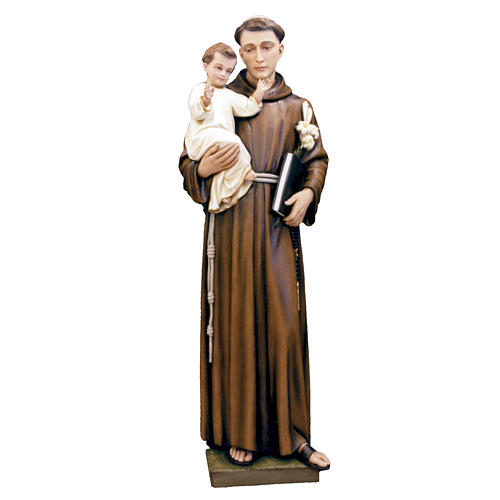 Saint Anthony of Padua statue in painted fiberglass, 160cm 1