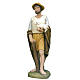 Shepherd with sheep, statue in painted fiberglass, 100cm s1