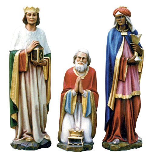 Three Wise Men, statue in painted fiberglass, 80cm 1
