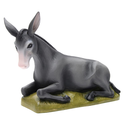 Ox and donkey, statues in painted fiberglass, 80cm 2