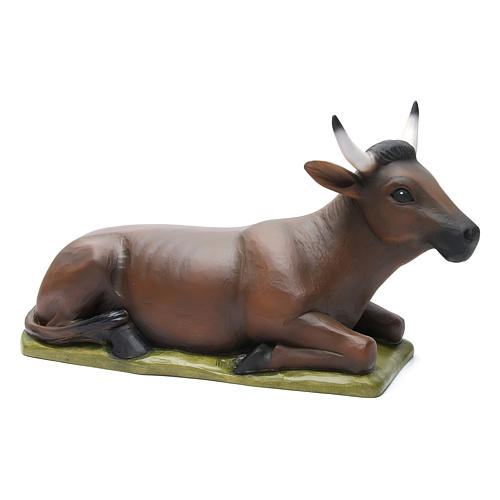 Ox and donkey, statues in painted fiberglass, 80cm 3