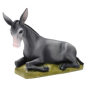 Ox and donkey, statues in painted fiberglass, 80cm