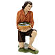 Kneeling Shepherd 80 cm Nativity Painted Fiberglass s4