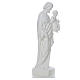 Saint Joseph à l'enfant fibre de verre blanche 130cm s4