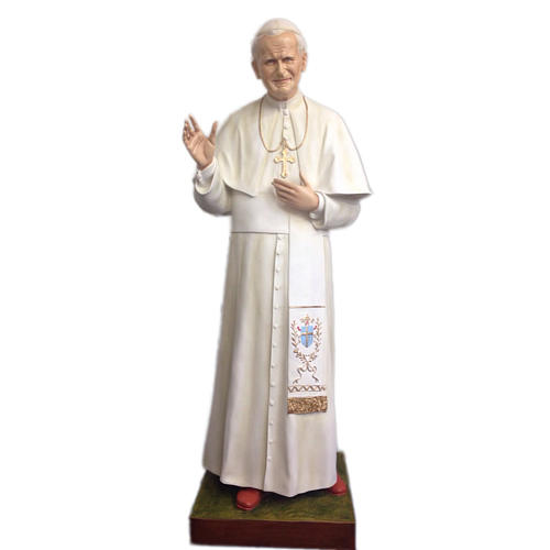 John Paul II statue in painted fiberglass, 170cm 1