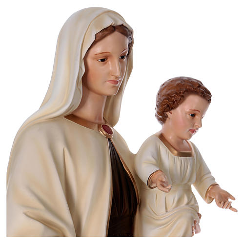 Virgin Mary with Baby Jesus in painted fiberglass, 170cm 6