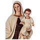 Vierge à l'enfant en fibre de verre de 170cm peinte s2