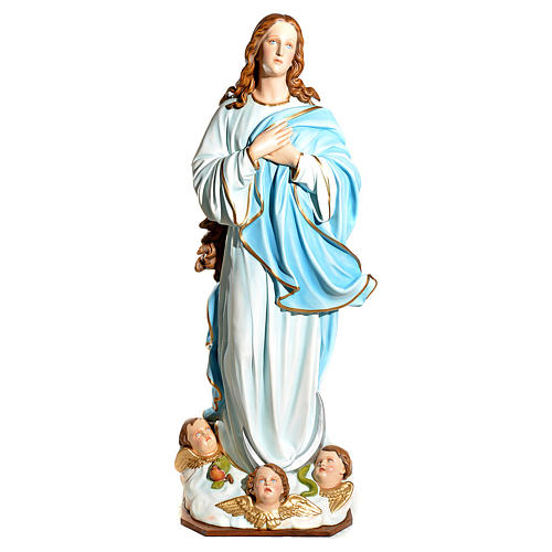 Statue Vierge de l'Assomption marie fibre de verre 180cm 1