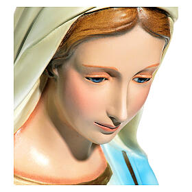 Virgen Inmaculada ojos de cristal 145 cm. fibra de vidrio