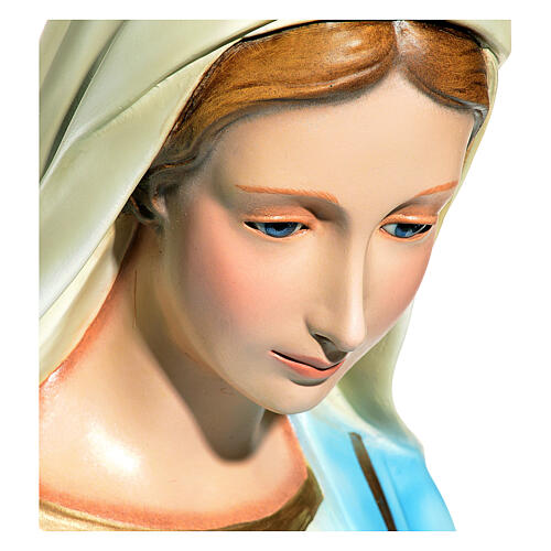 Virgen Inmaculada ojos de cristal 145 cm. fibra de vidrio 2
