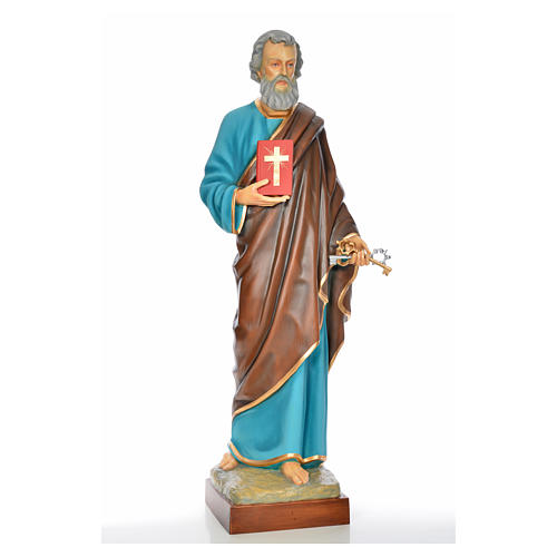 Saint Peter statue in painted fiberglass 160 cm 1