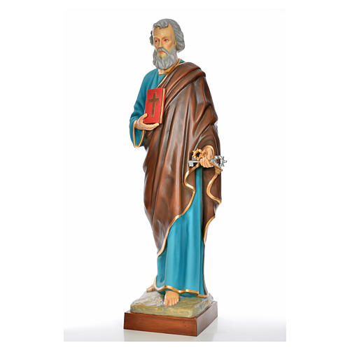 Saint Peter statue in painted fiberglass 160 cm 2